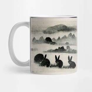 Rabbits in Japan Mug